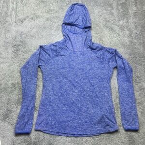 Nike Hoodie Women's L Blue Dri-Fit Element Cowl Neck Running Athletic Activewear